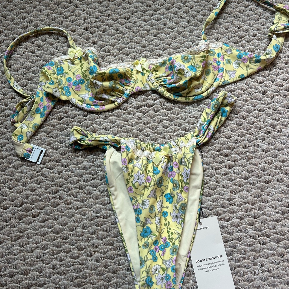 Blackbough Floral Bikini in Yellow and Blue